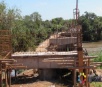 Obra da ponte do rio Brilhante está próxima de concluir mais uma etapa