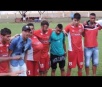 Jogadores do Itaporã comemorando o título da Série B do Estadual