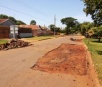 Começam os serviços para recuperar rua danificada no bairro da Lagoa