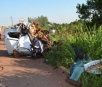 Colisão entre carro e carreta deixa um morto e um ferido na BR-163, em Rio Verde