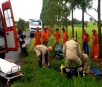 Acidente na rodovia MS-147 em Vicentina, deixa um motociclista ferido