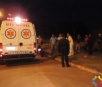 Homem sofre acidente na rotatória em frente à pedreira Itaporã