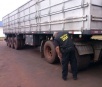 DOF apreende carreta com pneus instalados e recém comprados no Paraguai