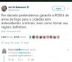 Bolsonaro diz que decreto irá liberar posse de arma para quem não tem ficha