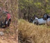 Condutor invade pista e carros capotam em ribanceira de rodovia em Corumbá