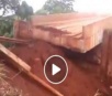 Vídeo mostra momento em que ponte desaba em Guia Lopes-MS