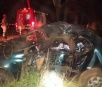 Carro capota, bate em árvore e motorista morre na MS-450, em Aquidauana