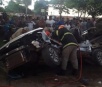 Vagão descarrila em Corumbá, “atropela” veículo e condutora fica gravemente ferida